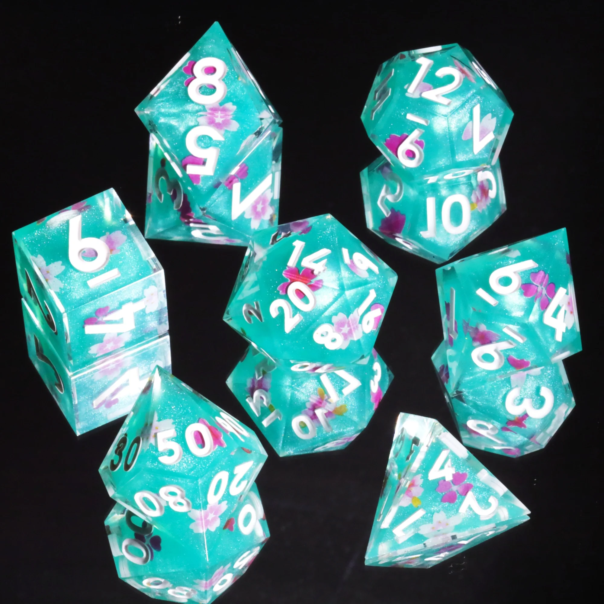 

MINI PLANET DND Dice Set Polyhedral Resin Dice с острыми краями для TRPG Dragon and Dungeon MP39 Arizona Tea Dice D&D Настольная игра