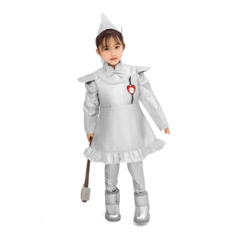 Z Tin Man Costume For Men Kid Adult Role Play Halloween Carnival Tinman Cosplay Outfit Costume Clown Circus Party Fancy Dress Up