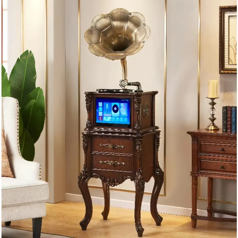 

ODN-688BL Karaoke Phonograph Professional Cabinet Phonograph with Display Screen and Microphone