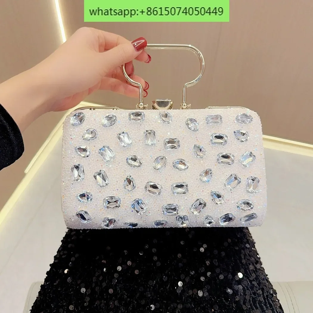 Diamond-studded handbag full of diamond fashion dress bag banquet bag dinner bag