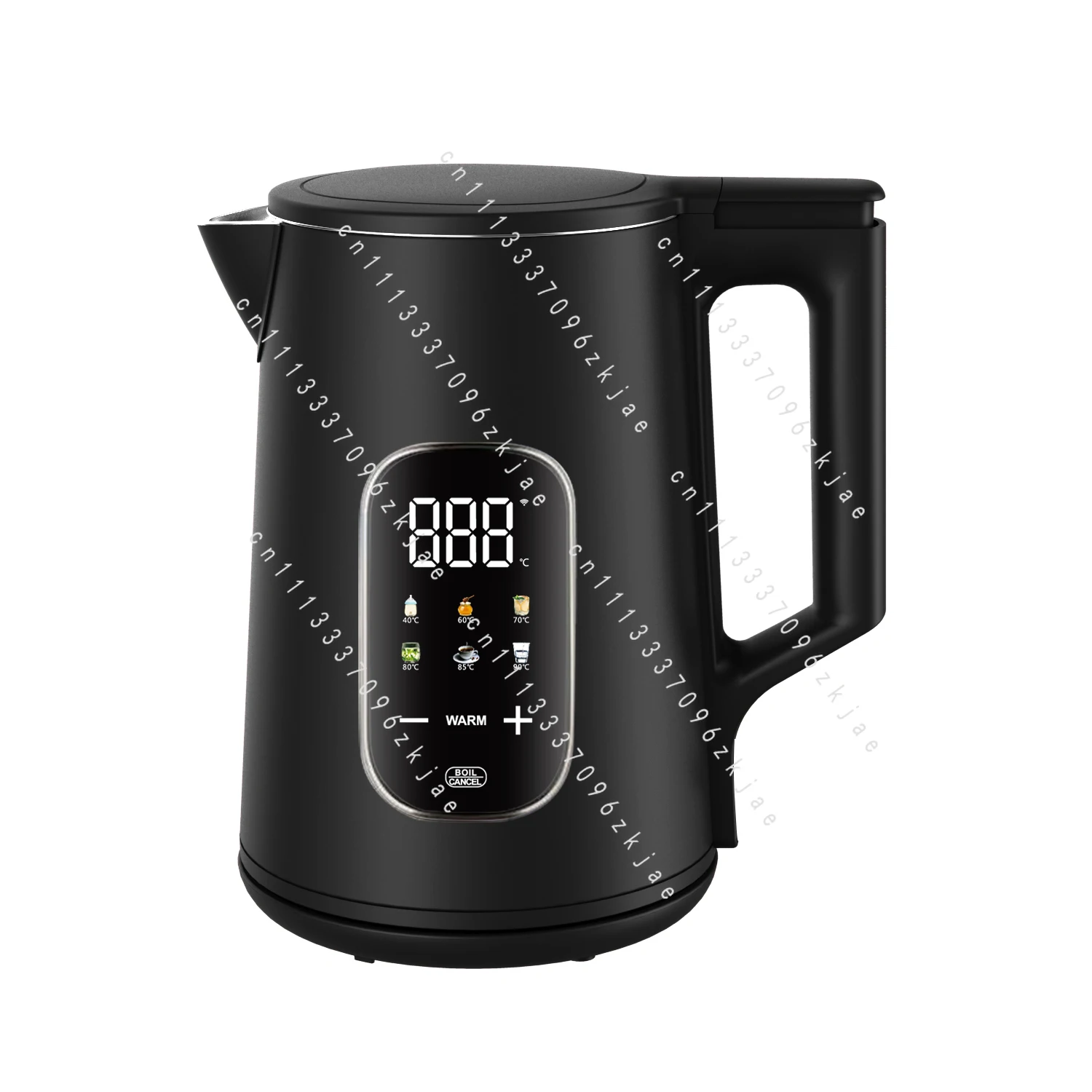 New 1.7L Digital Stainless Steel Shell Smart Electric Kettle Tuya Wifi Warm Mobile Control Display Teapot