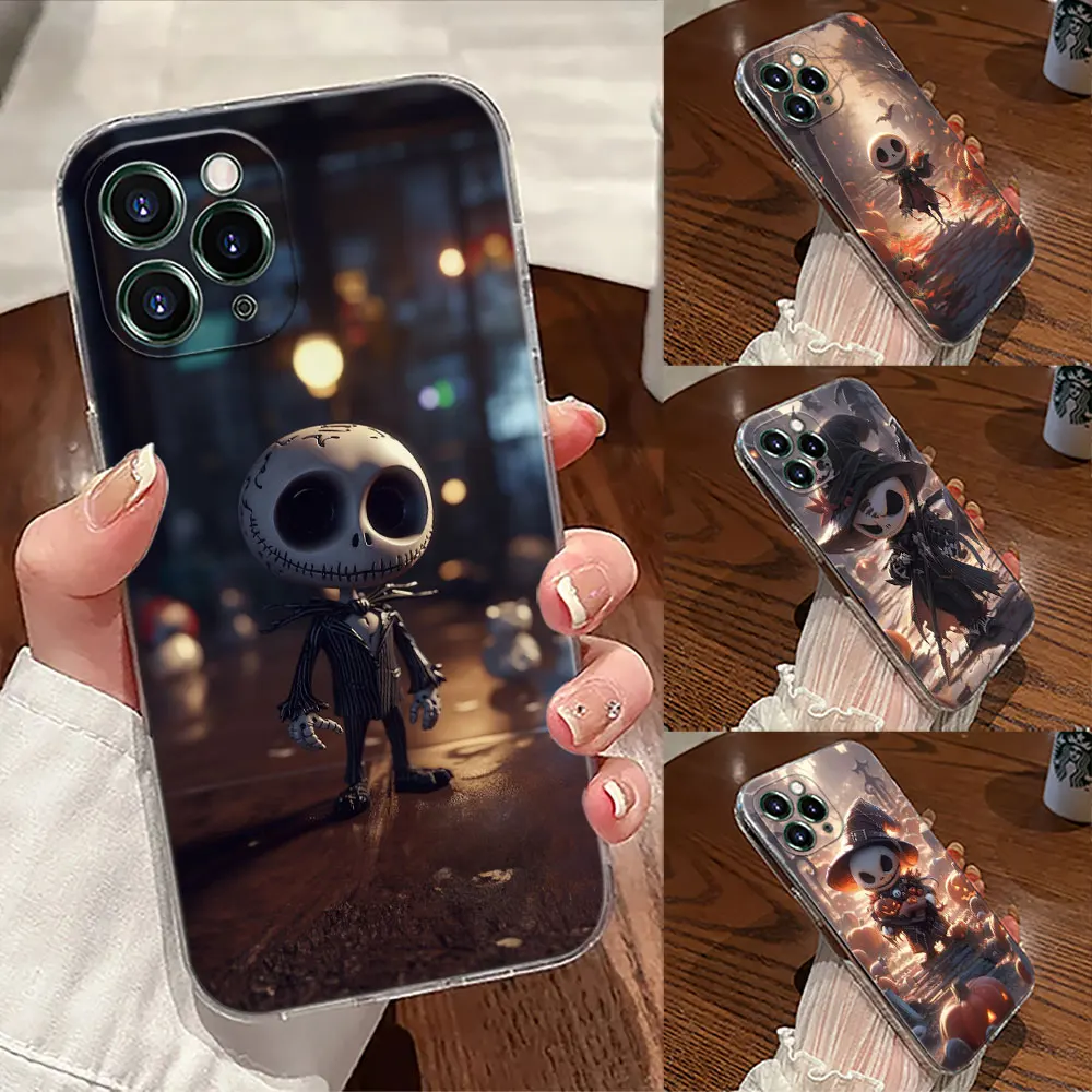 

Phone Case For iPhone 17 Pro Max 17E 11 12 13 14 15 16 Pro Max Plus 17 Air 16E 7 Soft Cover Cute Baby Jack Skellington Halloween