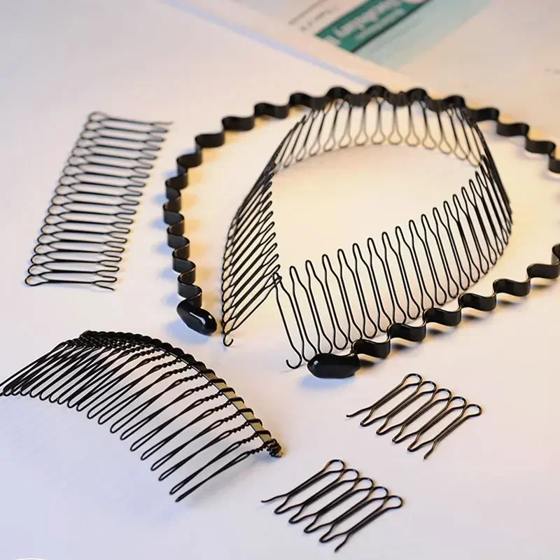 Épingle à Cheveux Noire Invisible pour Femme, Accessoire de Coiffure, Diadème, Rouleau, Courbe, Frange, Peigne d'Insertion