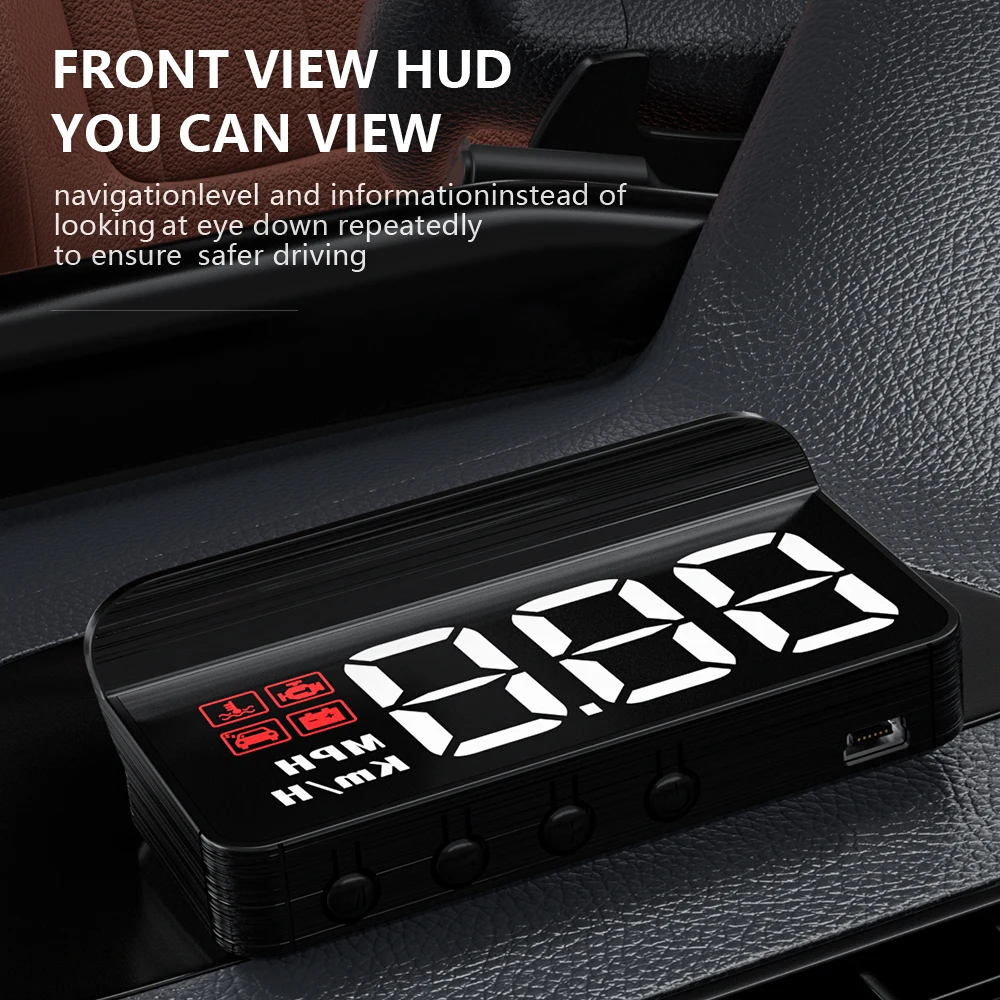 M3 HUD Head-Up Display OBD2 Trip Computer Speed Projector OBD2 Auto On-Board Computer Fuel Mileage Alarm Car Accessories