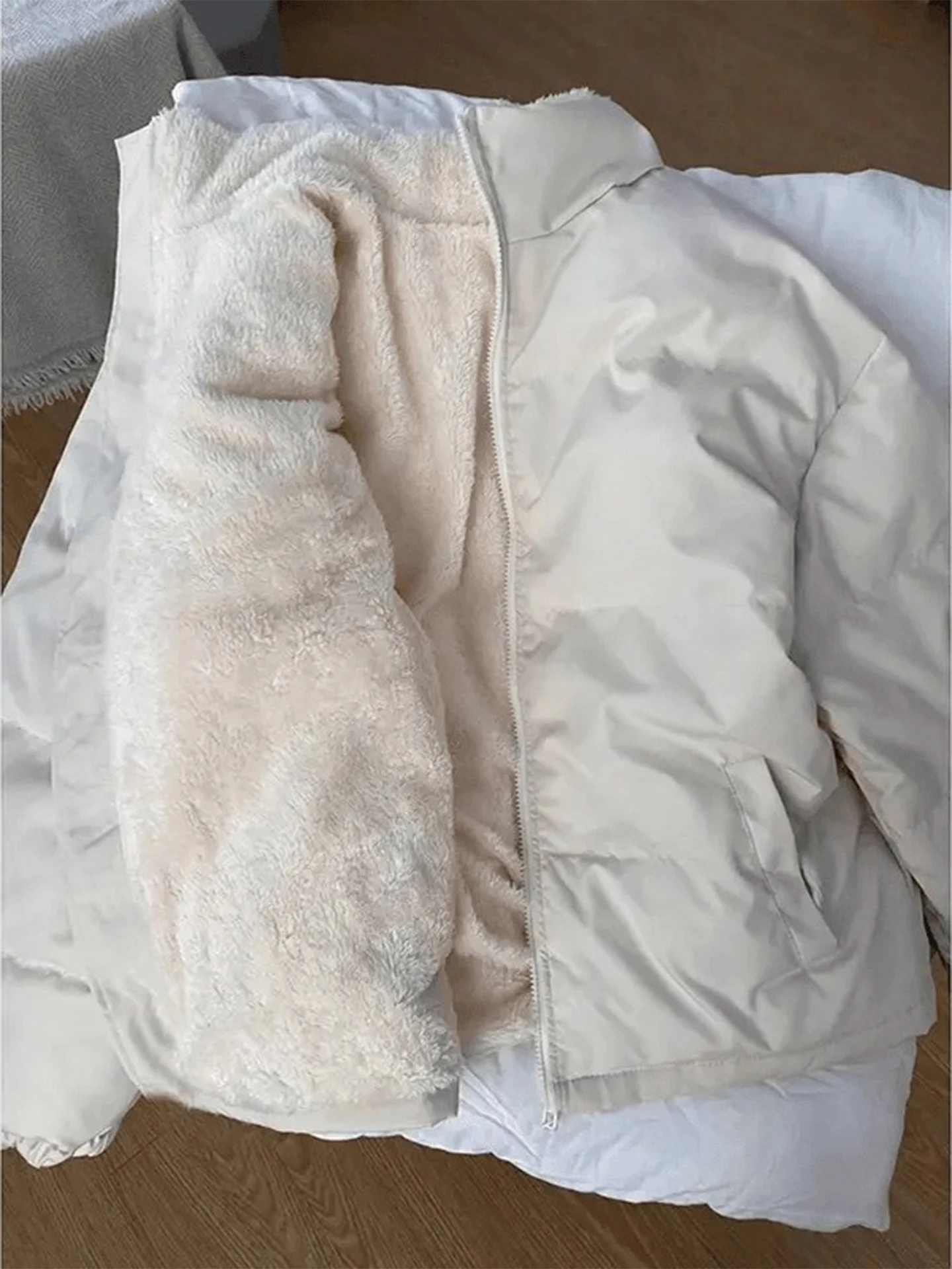 

Утепленная зимняя хлопковая куртка унисекс с воротником-стойкой, повседневная, теплая верхняя одежда для пар