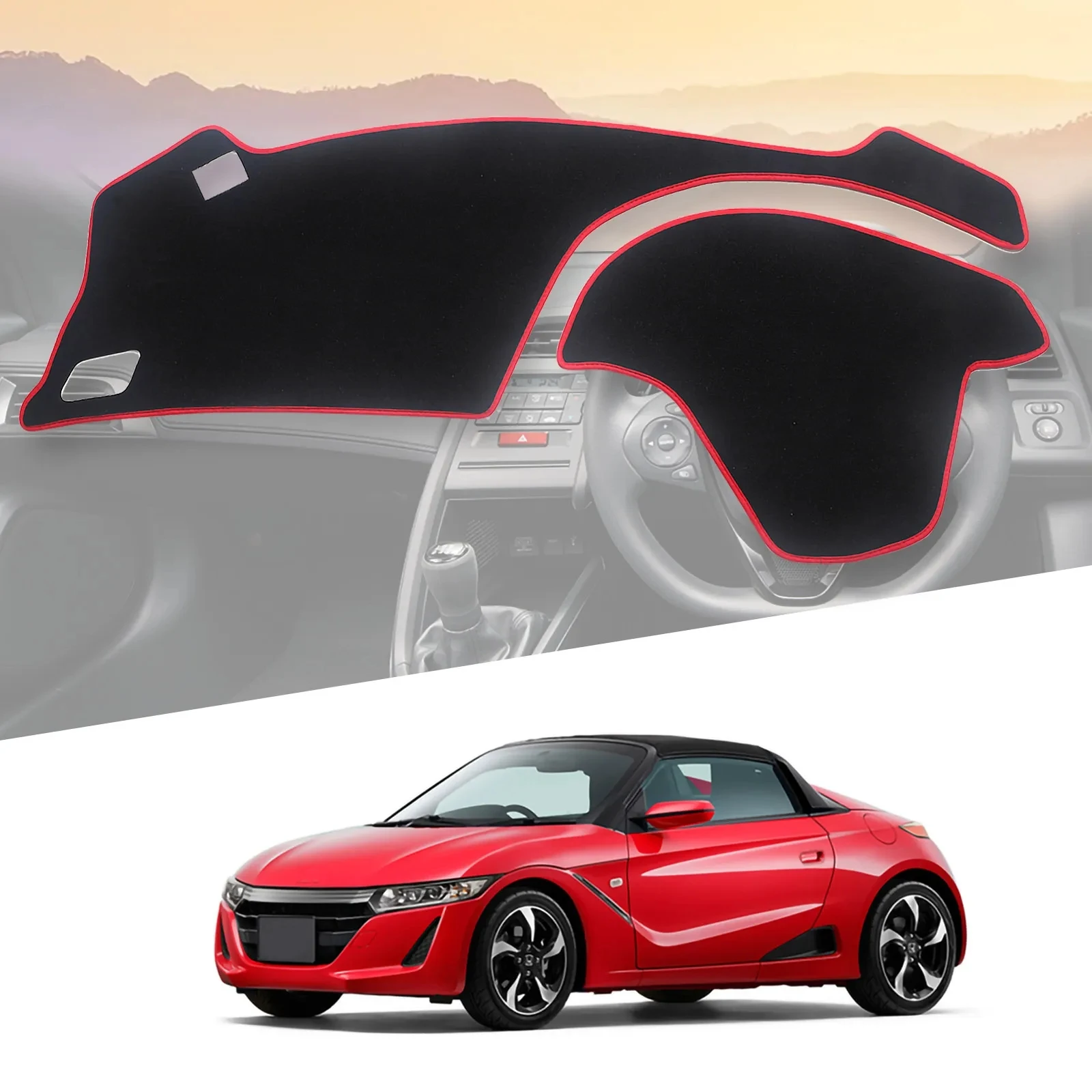 Car Dashboard Pad for Honda S660 Anti-Slip Dash Mat Dashmat Accessories Sunshade Protective Carpet Cover