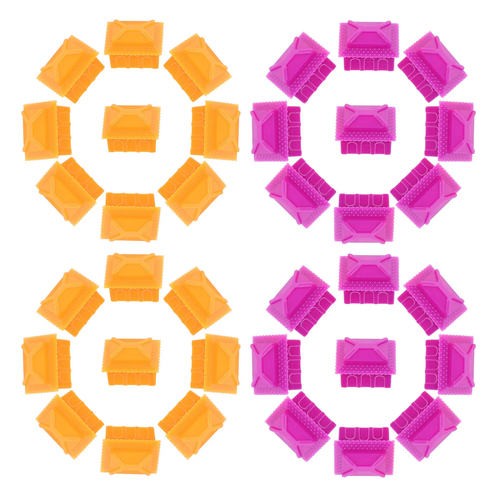 

40Pcs Board Game House Pieces Replacement Rich Man Game Props Plastic Chess Tokens for Play