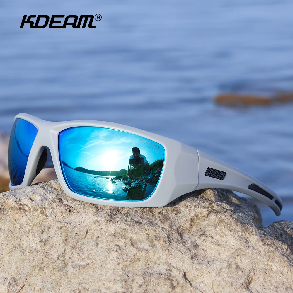 KDEAM Men\'s Cycling Sunglasses Polarized Great Elasticity Of TR90 Material Riding Sunglasses 1.2mm Thickness Polarizing Lenses