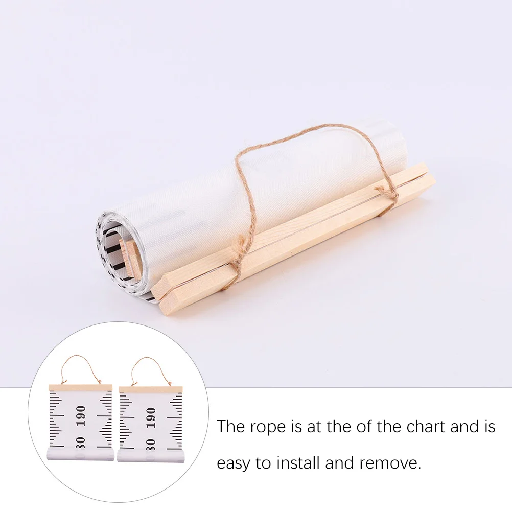 

2 pcs Height Measuring Ruler White Wall Hanging Kids Growth Chart Toddler Marker Waterproof Durable HomeDecoration