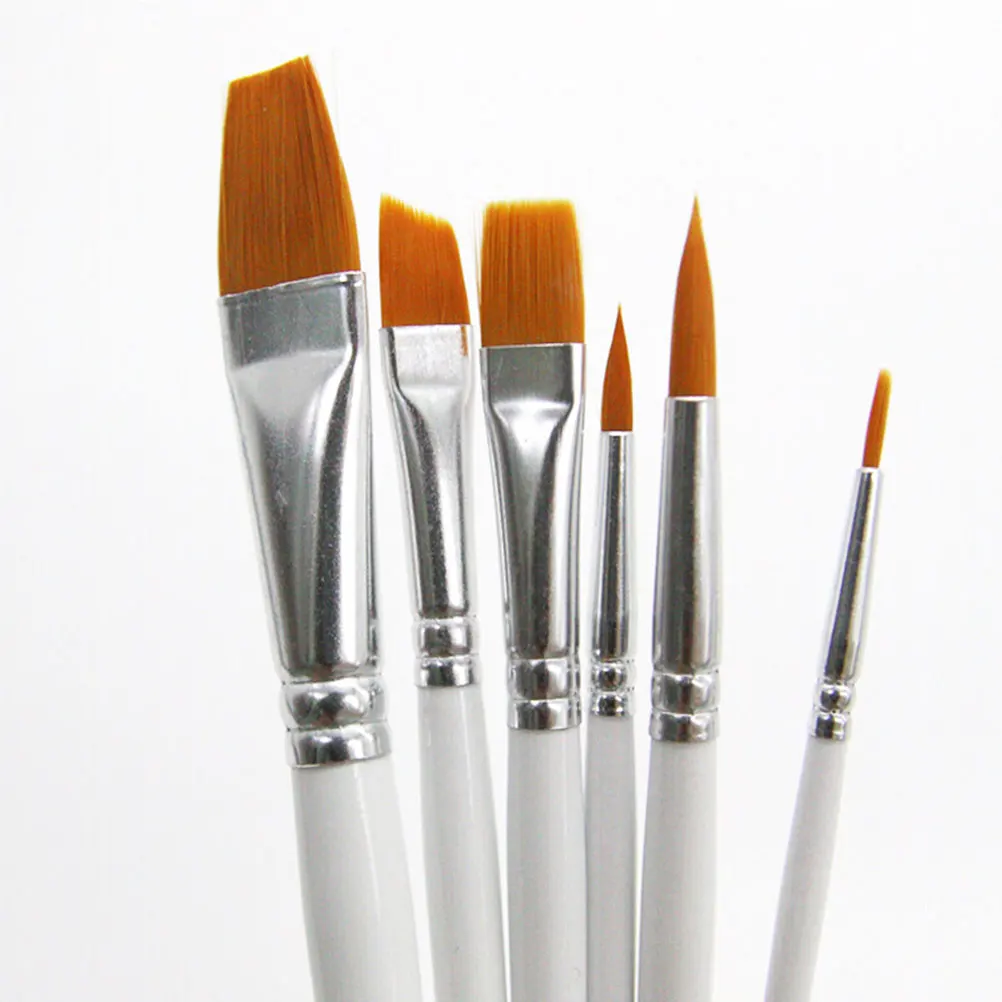 

6 Pcs Set for Brushes For Painting Acrylic Oil Watercolor Painting Brushes Supplies Students Professional Use