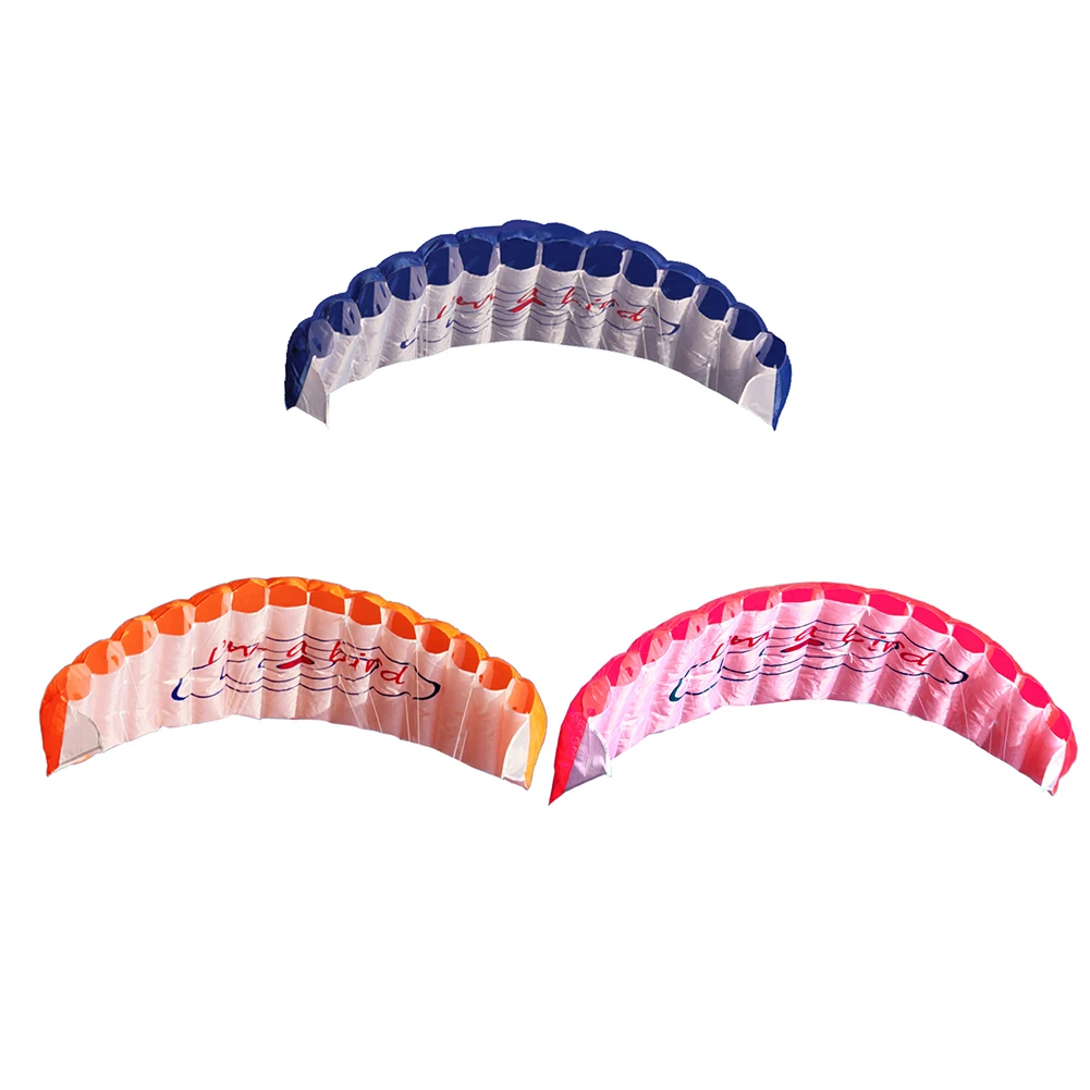 Dual Line Stunt Parafoil Parachute High Quality Line Power Kitesurf Professional Large 1.4m with 2 Handle for Beach Outdoor Fun