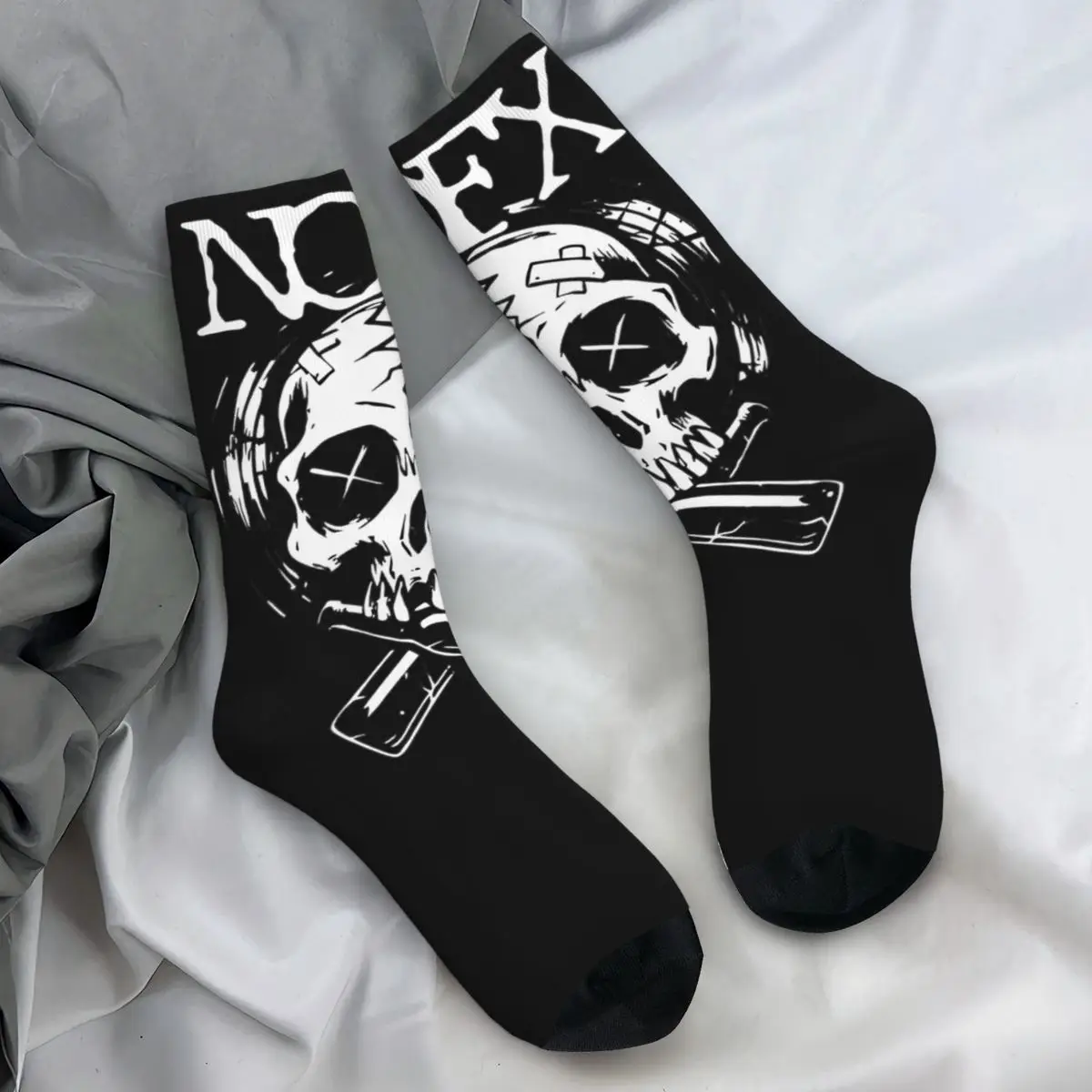 

Чулки NOFX Band, дизайнерские модные носки, весенние нескользящие носки, мужские мягкие дышащие носки для скалолазания