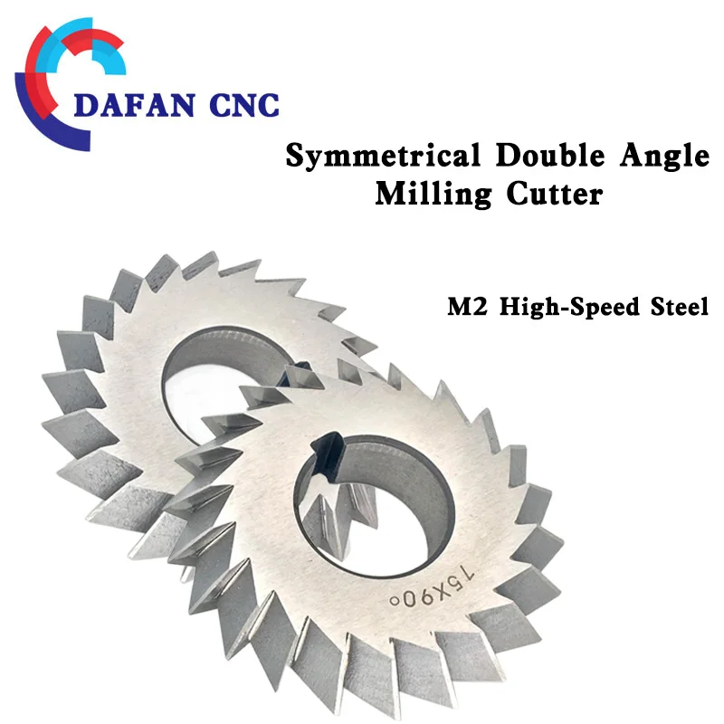 

W6542 Hss Symmetrical Double Angle Milling Cutter, White Steel Milling V-groove, V-angle Milling Cutter, 45°60 °90°
