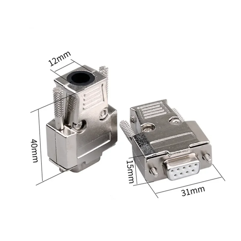 DB9 Metal Connector Female/Male Adapter Series Connector D-Sub Plug COM Contactors 9 Pin 2Row Port Socket