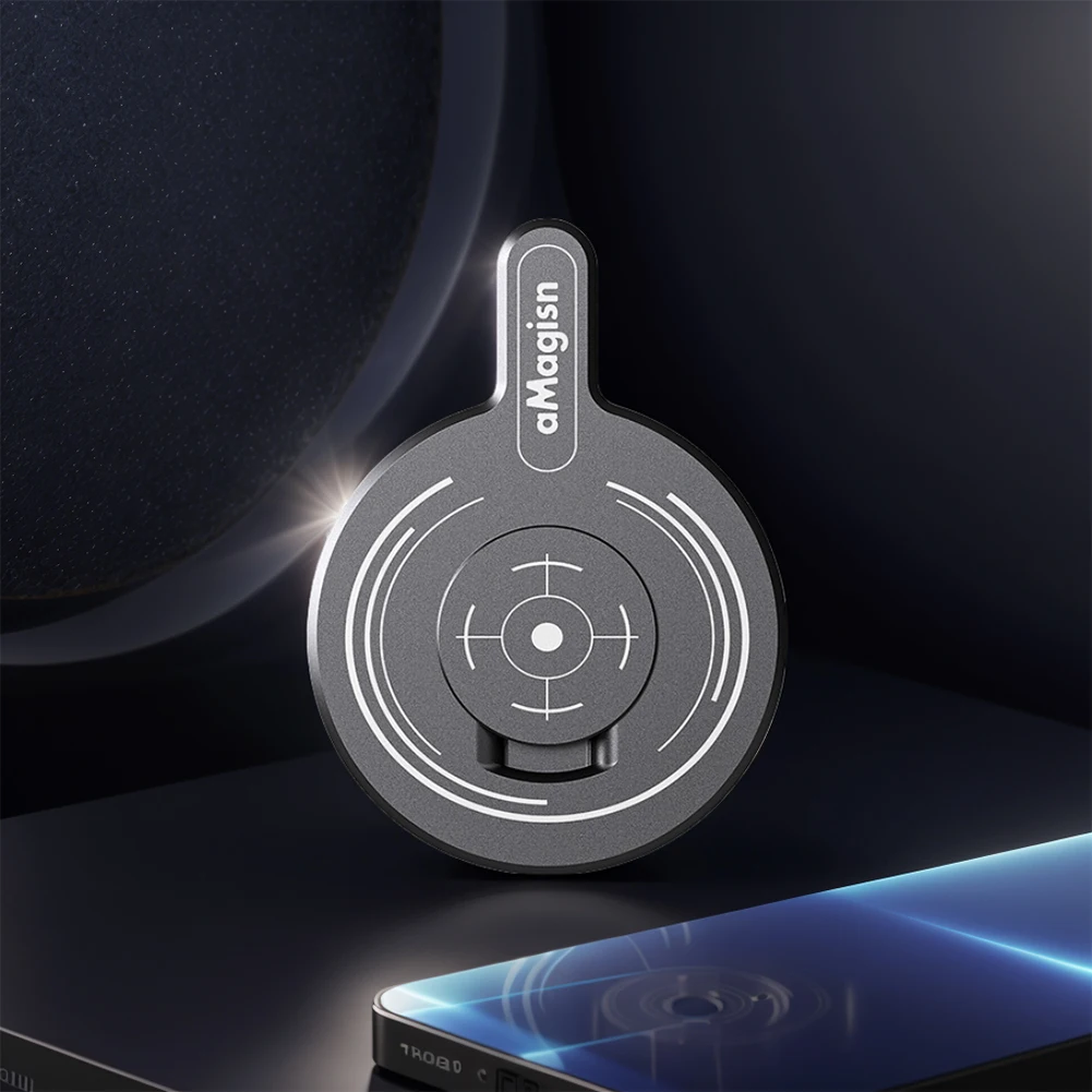 حامل حلقة مغناطيسية من سبائك الألومنيوم مثبت أفقي لوحة محول مغناطيسي عالمية لكاميرا Insta360 Flow/Flow Pro الرياضية