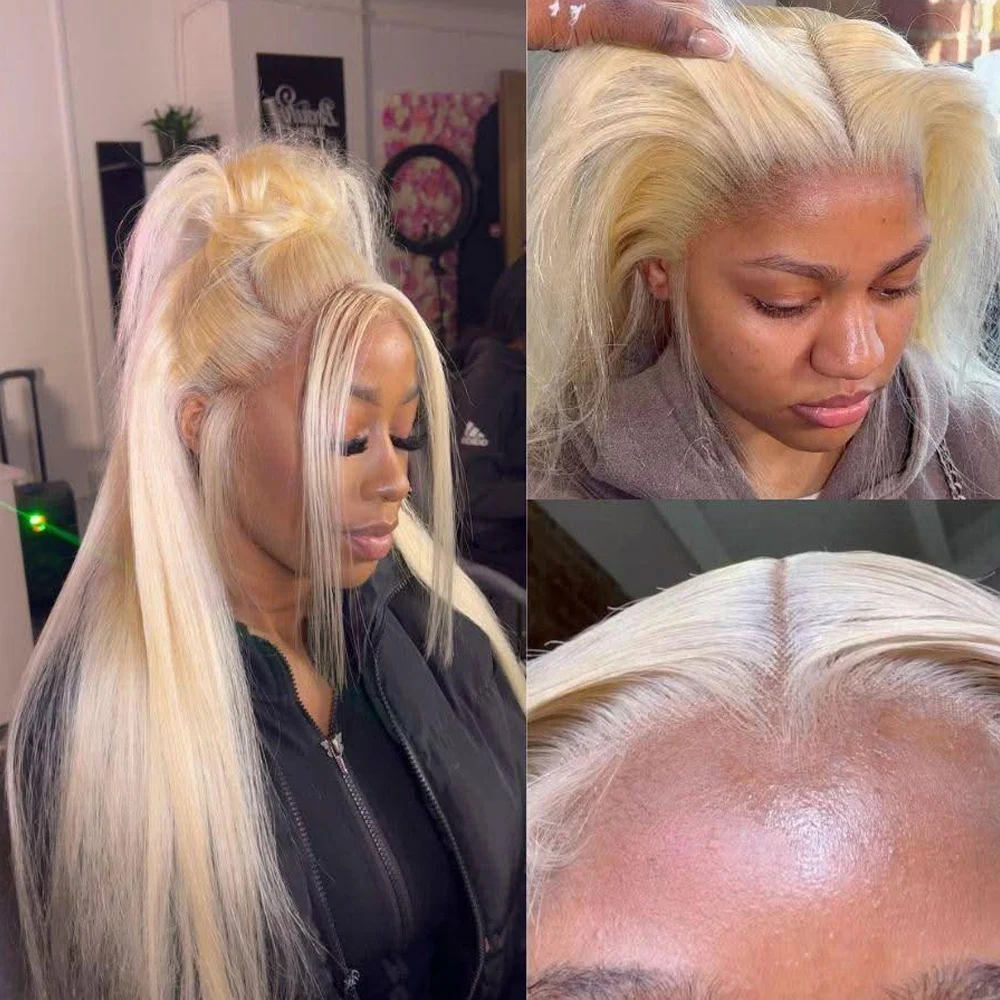 Honey Blonde Wigs 360 Full Lace Wig Human Hair Pre Plucked Hd Raw Hair Vietnamien Bone Straight Lace Frontal Wigs Human Hair 13x6 Hd Lace Human Hair Wig 180% 210% 250% Density 30 40 Inches 613 Human Hair Wig 13x4 Lace Front Human Hair Wigs for Black Women
