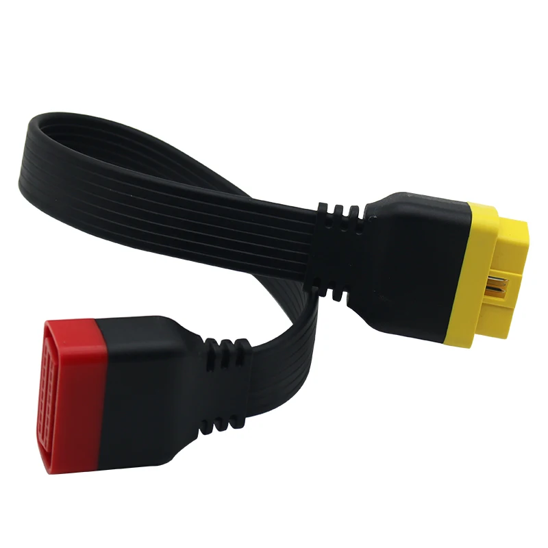 High Quality16 Pin Male To Female OBD2 Connector OBDII Extension cable 36cm 16Pin Diagnostic ELM327 OBD2 Extended Adapter