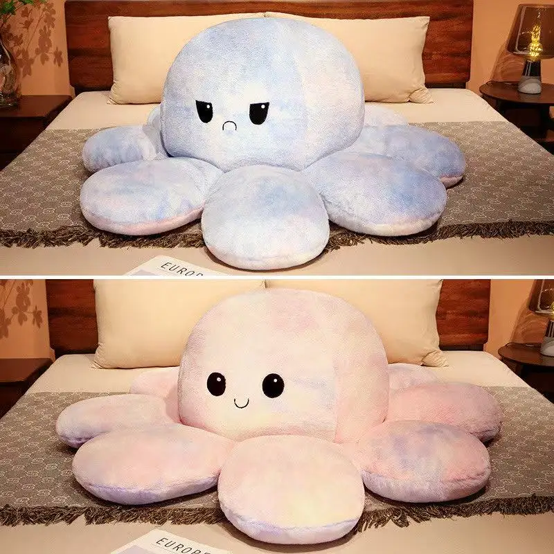 Ultima bambola di polpo di colore Flip Kawaii farcito peluche bambola fatta a mano cartone animato Anime carino regalo di compleanno per bambini bambola divertente