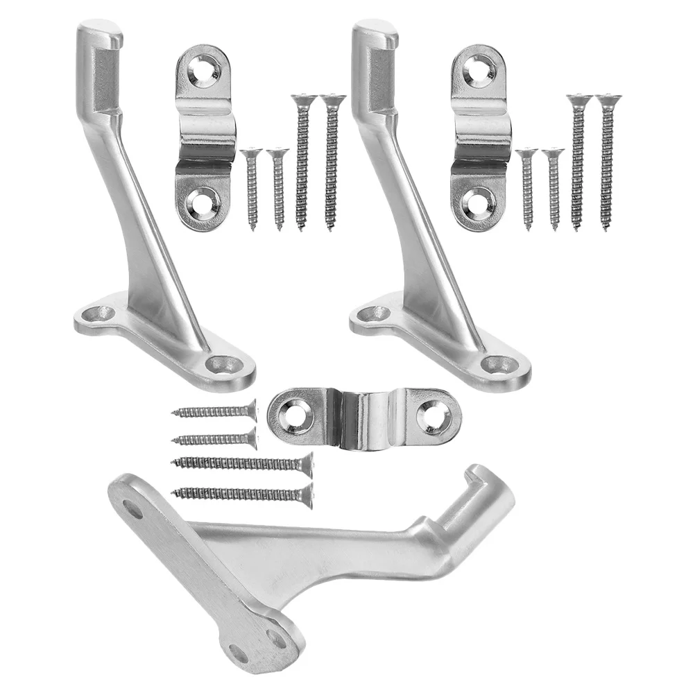 3 sets roestvrijstalen trapleuningbeugels duurzaam eenvoudig te installeren leuninghouder set zware binnentrap relingbeugel
