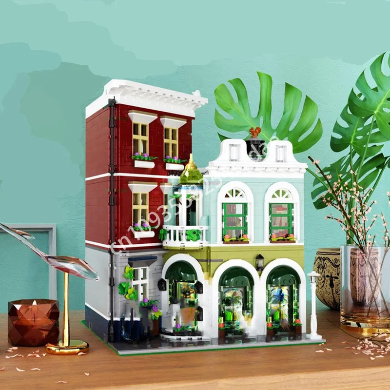 

3211 шт. MOC стеклянная студия модульные здания строительные блоки кирпич Рождественская игрушка подарок кирпич детская рождественская игрушка в подарок