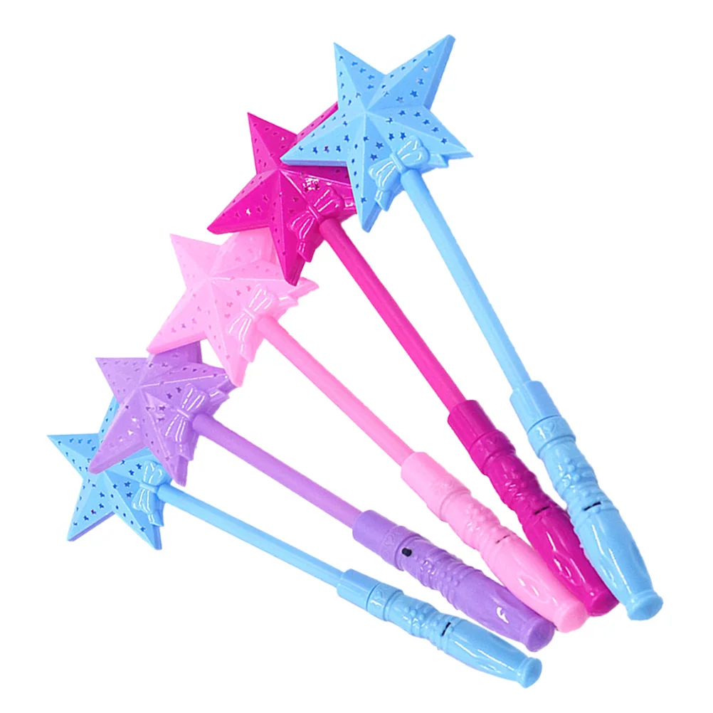 

5 Pcs Glowing Star Light Sticks Flashing Wand Party Wands Hearts Pentagram