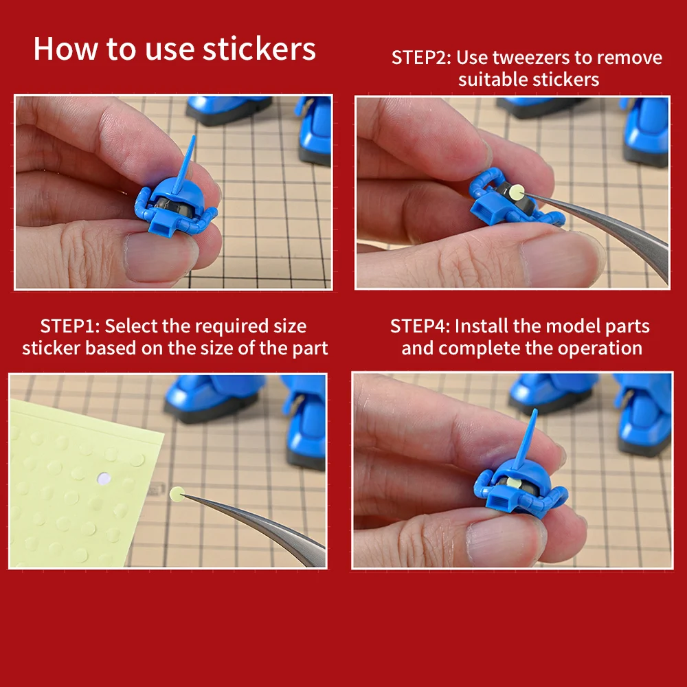 Eye Stickers Assembly Model Modify Parts Tools Decal For Model Building Tools Hobby Modification Sticker DIY Accessories 