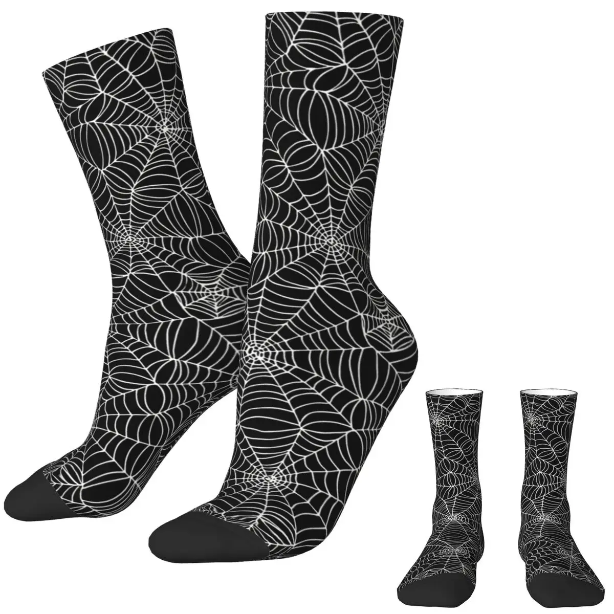 Halloween Stockings Spider web Design Fashion Socks Autumn Anti Bacterial Socks Adults Men Running Comfortable Socks