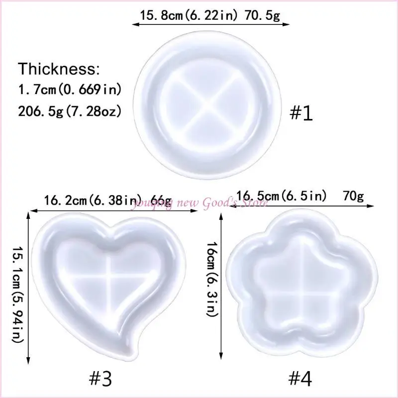57QA لتقوم بها بنفسك الايبوكسي كريستال الذكرى 3 أنماط صندوق تخزين الحاويات الزخرفية قوالب لخواتم صينية تخزين المجوهرات ديكور