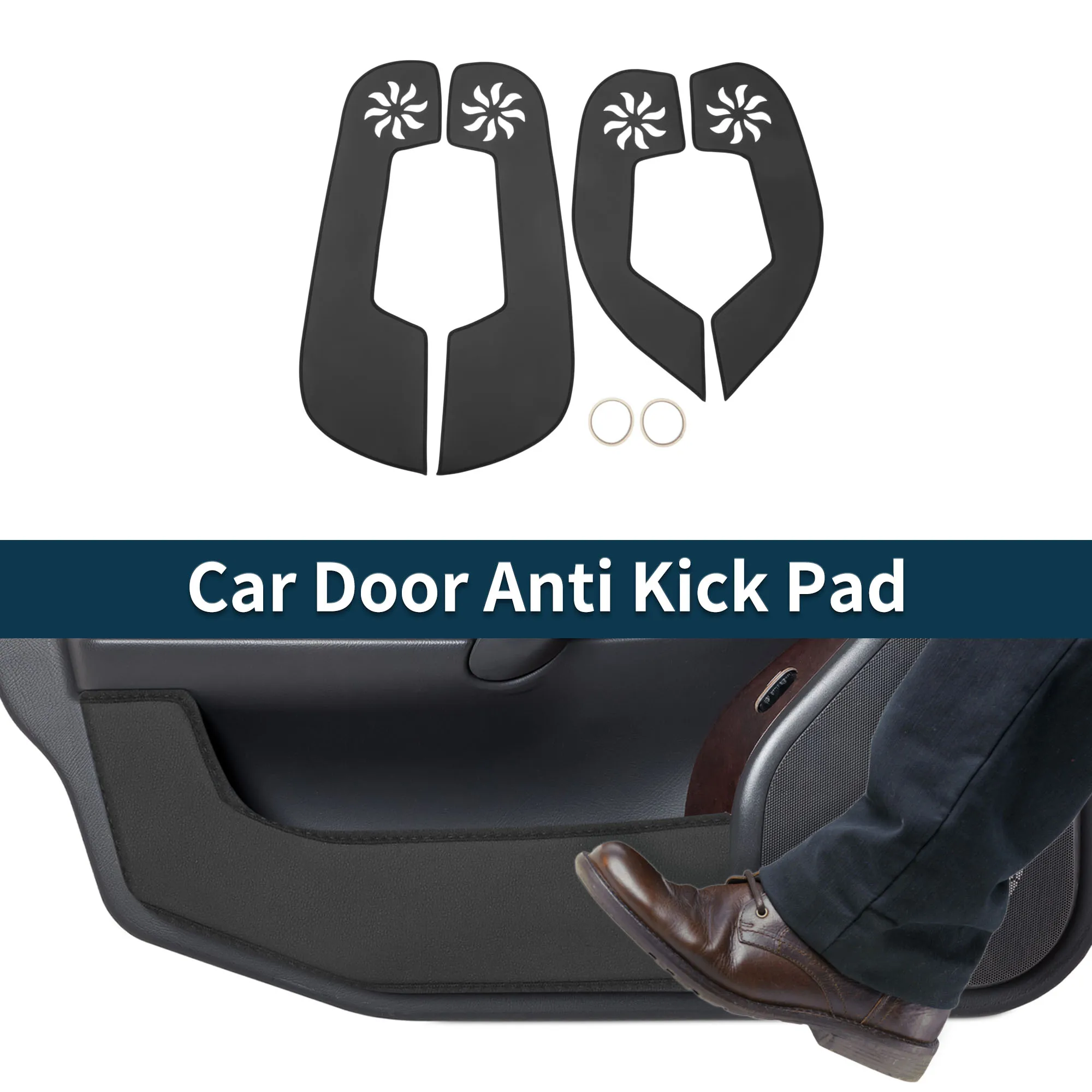 

UXCELL Car Door Anti Kick Pad Sticker Protector for Subaru Outback 10-14 Black 1 Set