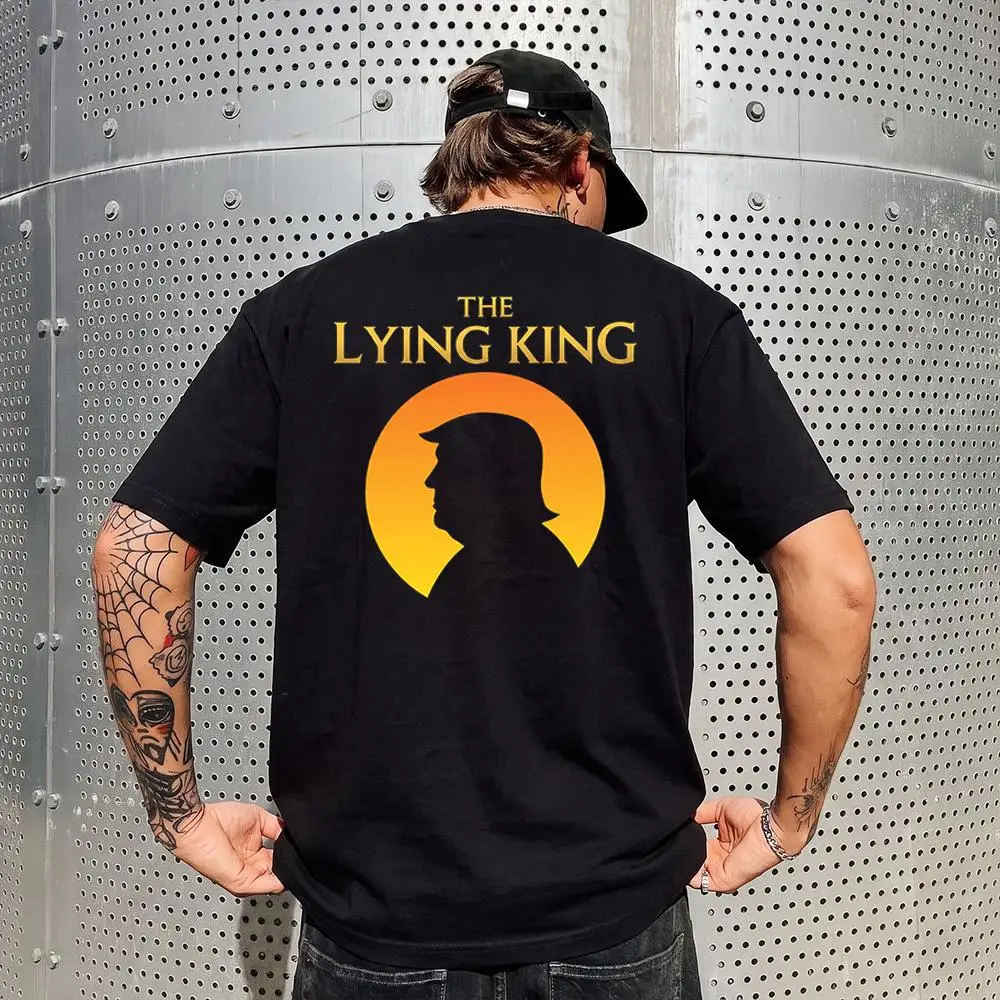 The Lying King T-Shirt Anti-Trump-Grafik-T-Shirt Lustiges politisches Parodie-Shirt Anti-Trump-Satire-T-Shirt Lustiges politisches Geschenk für Männer – Detail 4