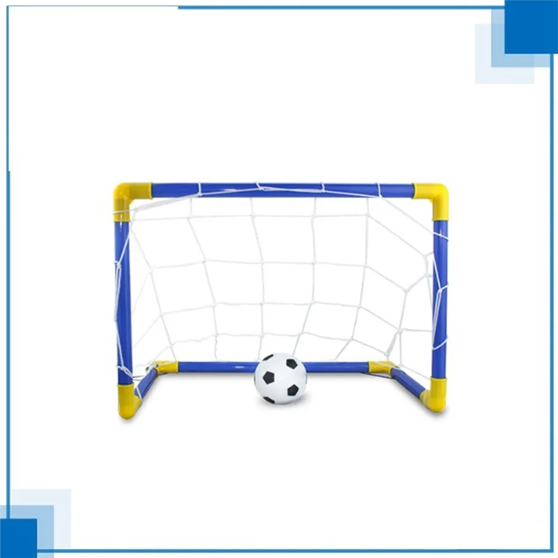 

B72A DIY Soccer Net Gate Mini Outdoor Indoor Gate Goal Sports Football Frame Toy Kids Size Set Practice + Ice Hockey Set