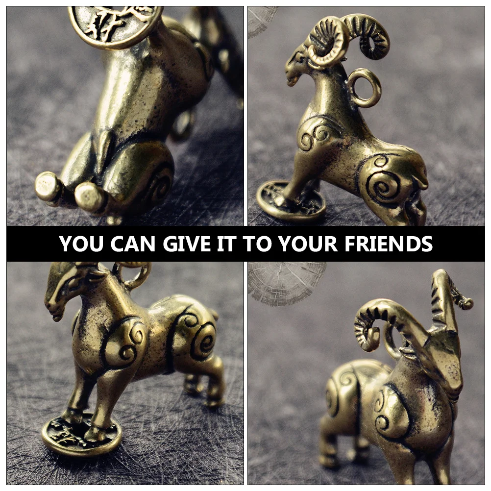 

5Pcs Copper Goat Decoration Brass Craft Desktop Ornament Birthday Wedding Festival Home Decor Goat Ornament Showcase Decor