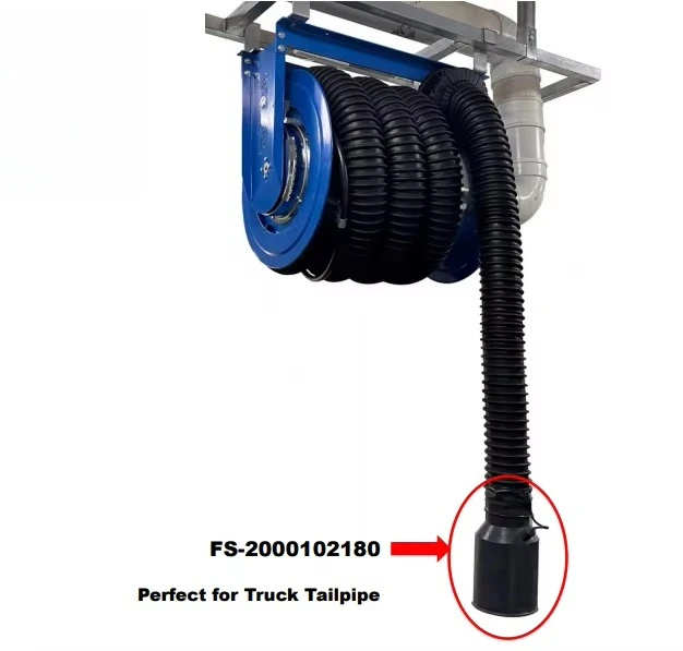 Aeolus truck installation Exhaust gas extraction Spring recoil hose reel Vehicle equipment maintenance workshop maintenance