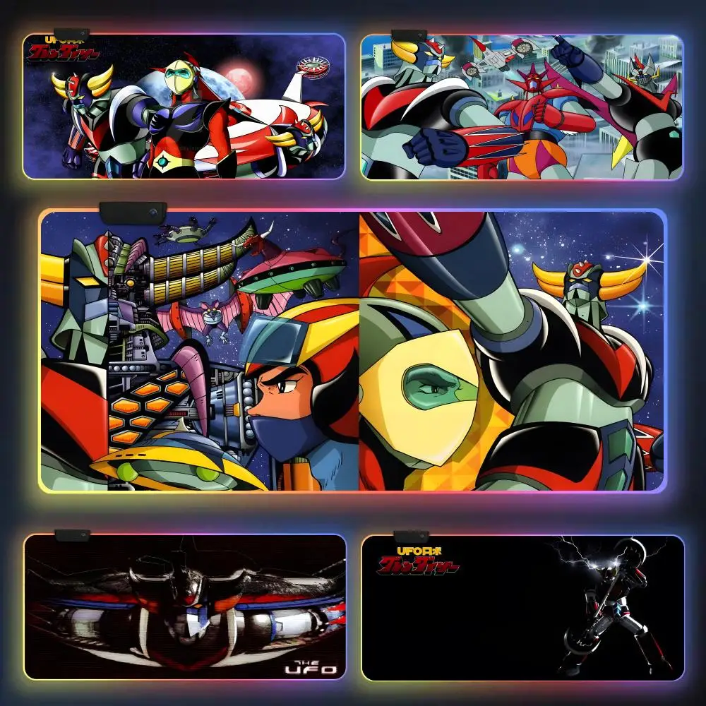 

U-UFO Robot GRENDIZERes Anime Mouse Pad CS-GO anime character luminous super large RGB office game competitive keyboard pad