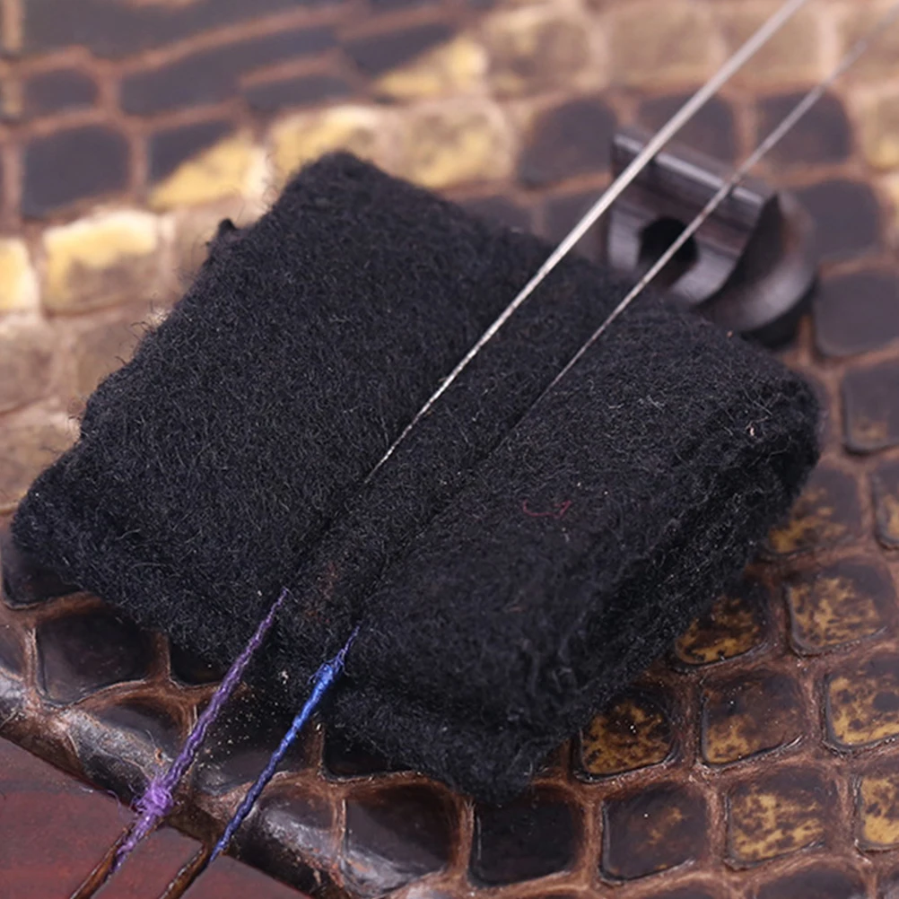 

10pcs Erhu Sound Pad Black Wool Dampening Mute Accessories for Home Practice Noise Reduction Instrument Supplies