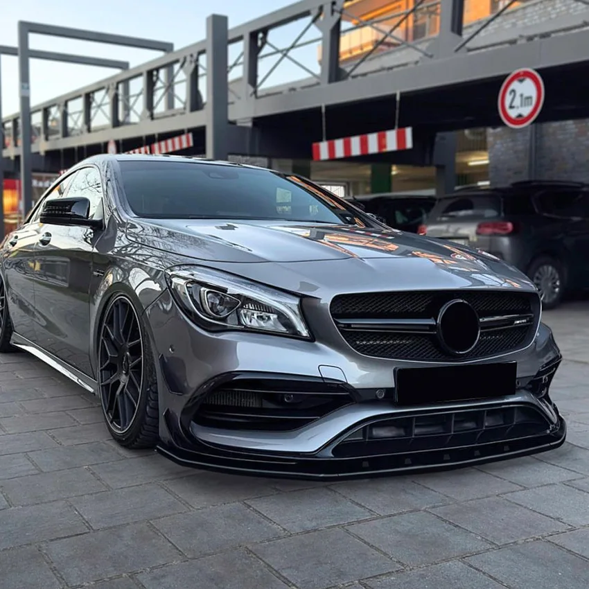 

For Mercedes CLA C117 2016-2019 CLA200 CLA260 CLA45 AMG Accessories Front Spoiler Lip Upgrade Kit