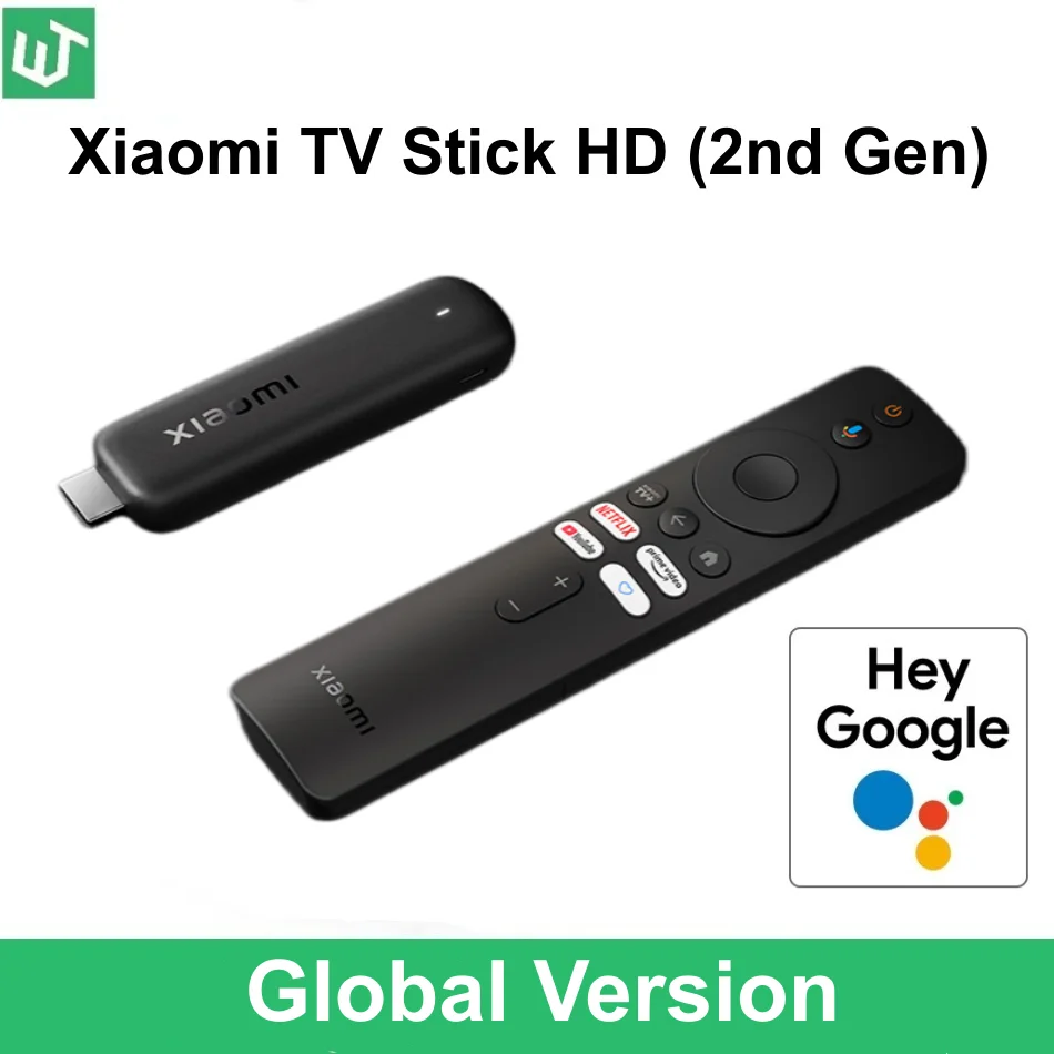 Global Version Xiaomi TV Stick HD 2nd Gen Wifi5 Bluetooth Dolby Audio Netflix Google Assistant Mini TV Dongle Streaming Media