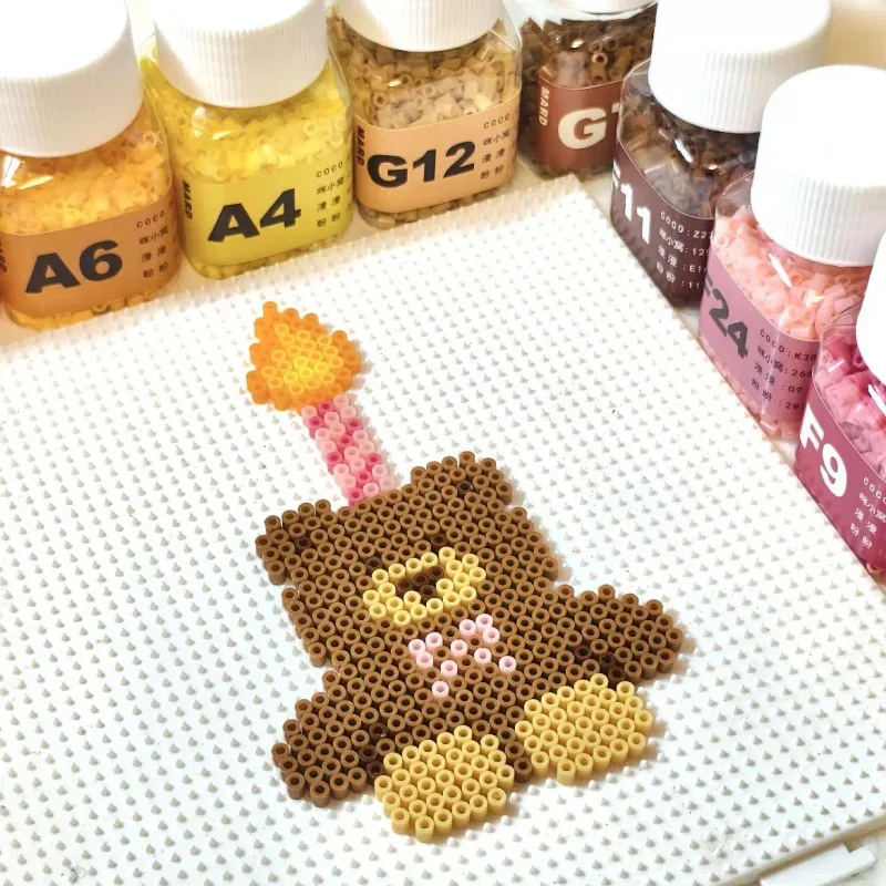 Hama Perler Fuse Beads Refill 4000Pcs 2.6mm - Colorful 3D Beads for Easy Fun DIY Handcrafts