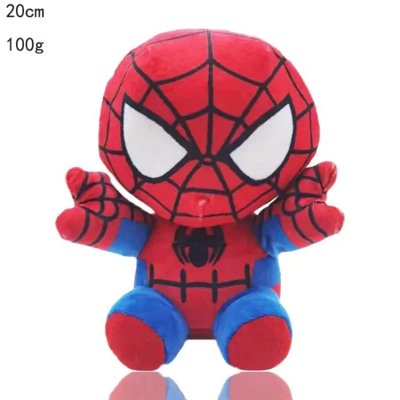 2024 New Kawaii Marvel Super Hero Avengers Doll Captain America Black Panther Spider-Man Plush Toy Children's Birthday Gift