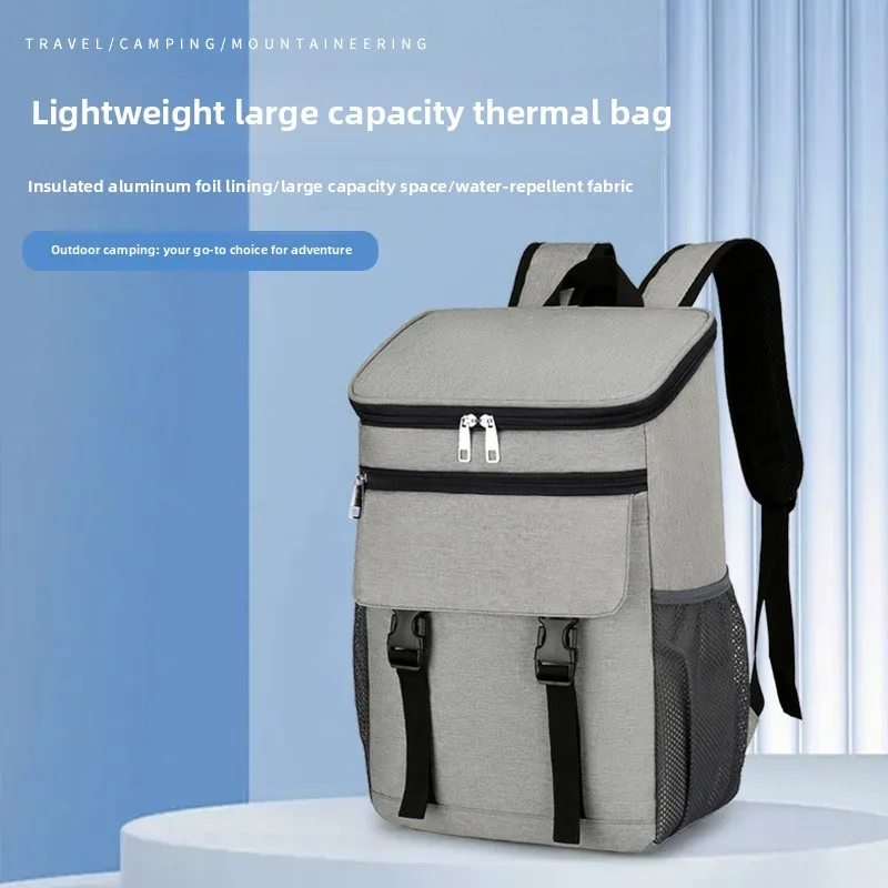 

Outdoor Camping Insulated Bag Oxford Cloth Portable Large Capacity Waterproof Backpack Picnic Insulated Cooler Customizable