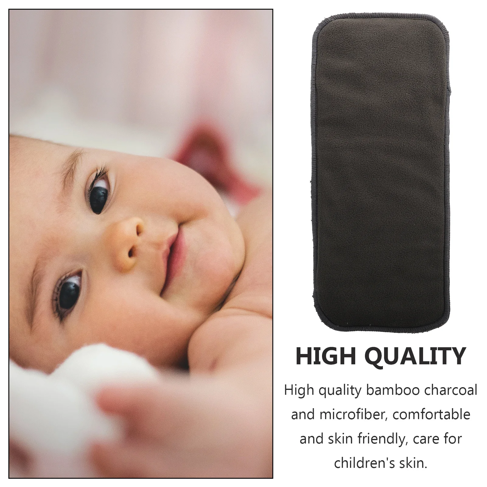 

5 шт., бамбуковые угольные подушечки для писсуара, дышащие моющиеся вставки для детских подгузников, герметичные удобные товары для младенцев