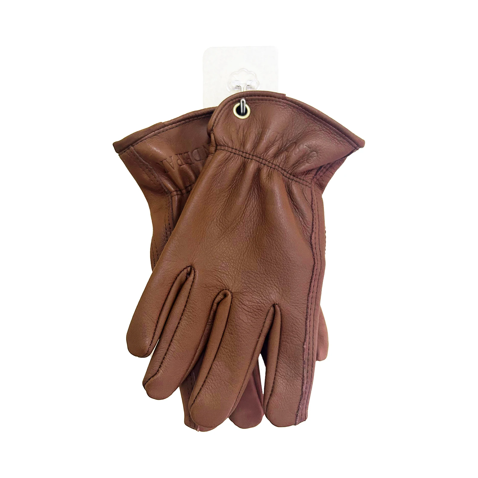 Brown Cowhide Leather Construction Safety Gloves For Men/Women, Garden Work Gloves For Work Safety