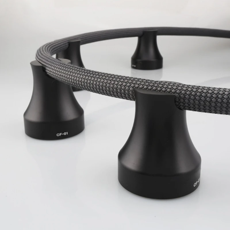 Speaker Cable Stand Antishock Feet with Open U-Shaped Cradle Freestanding Pedestal Base for Elevates Power, Speaker F19E