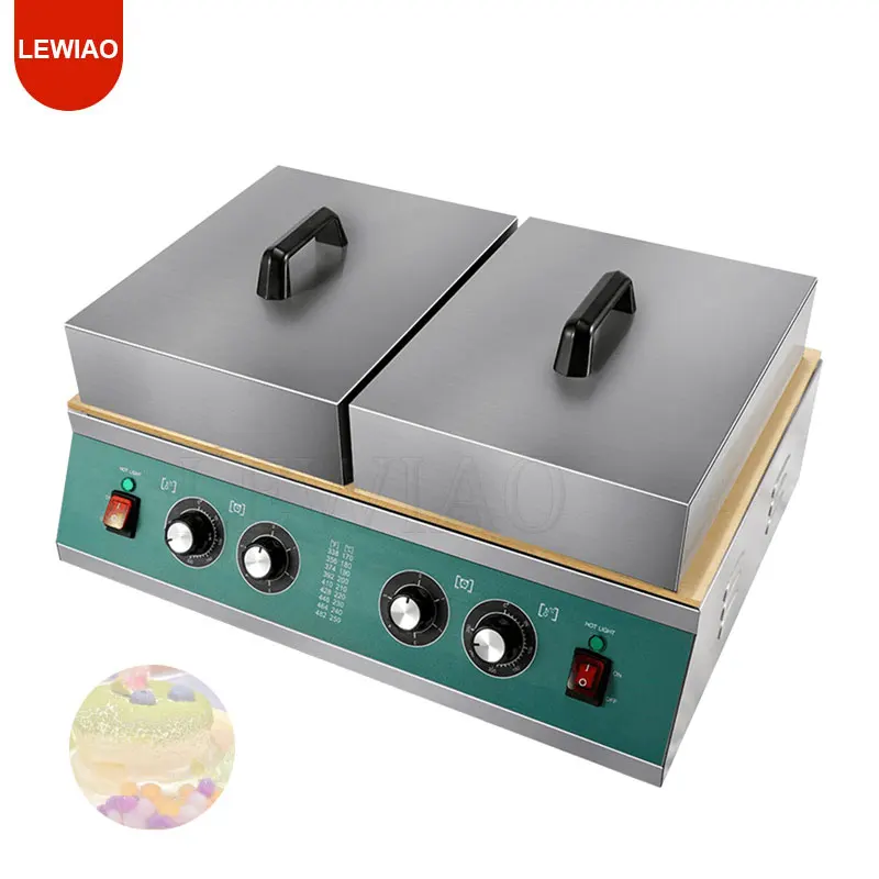 Souffle Machine Commercial Souffle Pancake Maker Double Group Copper Cooking Plate Electric Heating