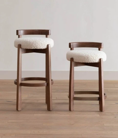 High Quality Newest Classic beautiful Solid Wood Outdoor Restaurant Stronghold High bar Stool Dining Chair
