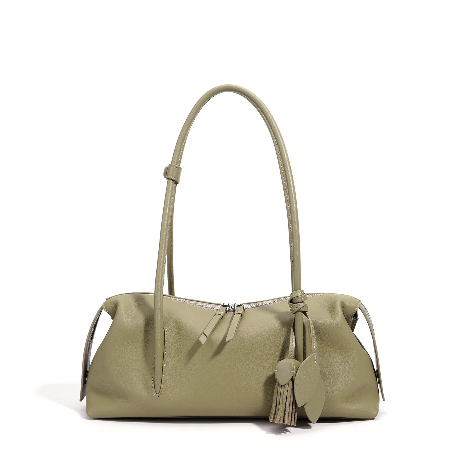 2026 New Genuine Leather Handbag Luxury Large Capacity Shoulder Bag Commuter Underarm Bag