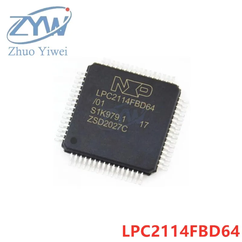 LPC2114FBD64 LQFP-64 LPC2114 LPC2114FBD ARM7 60MHz 128KB 16/32-bit microcontroller patch New original