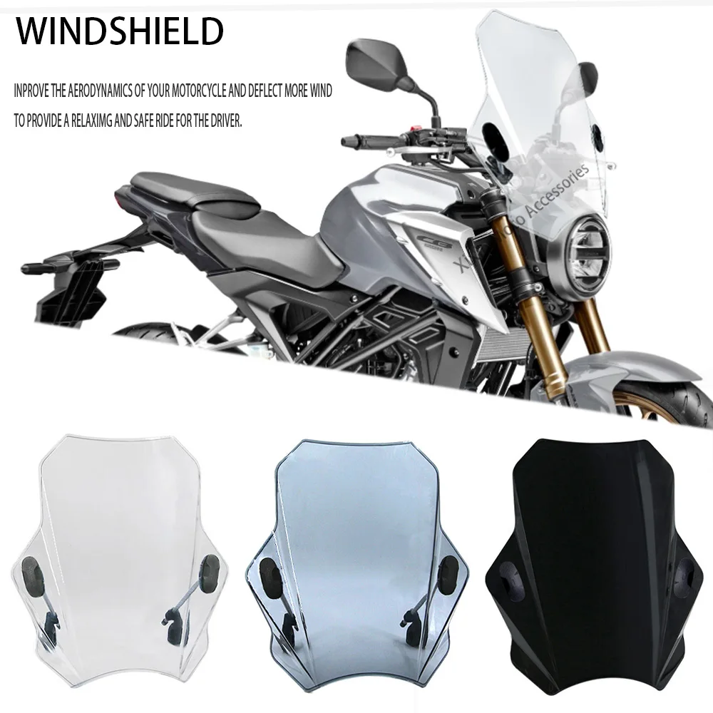 

For Honda WING CB300R CB 300R Universal Motorcycle Windscreen Adjustable windshield bracket 22MM 25MM 28MM