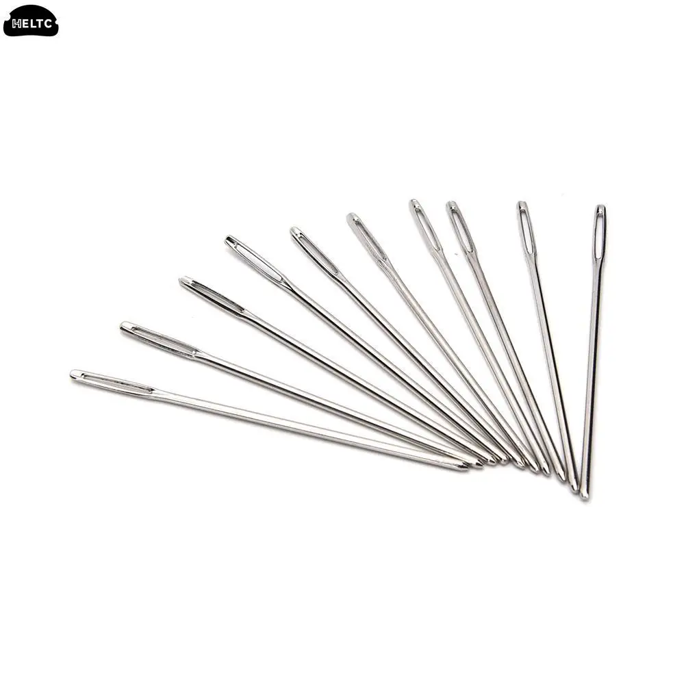 10Pcs/Set Crafts Large Eye Embroidery Tapestry Knitters Wool Needles Blunt Bees Darning Needles Threading Metal Sewing Tool