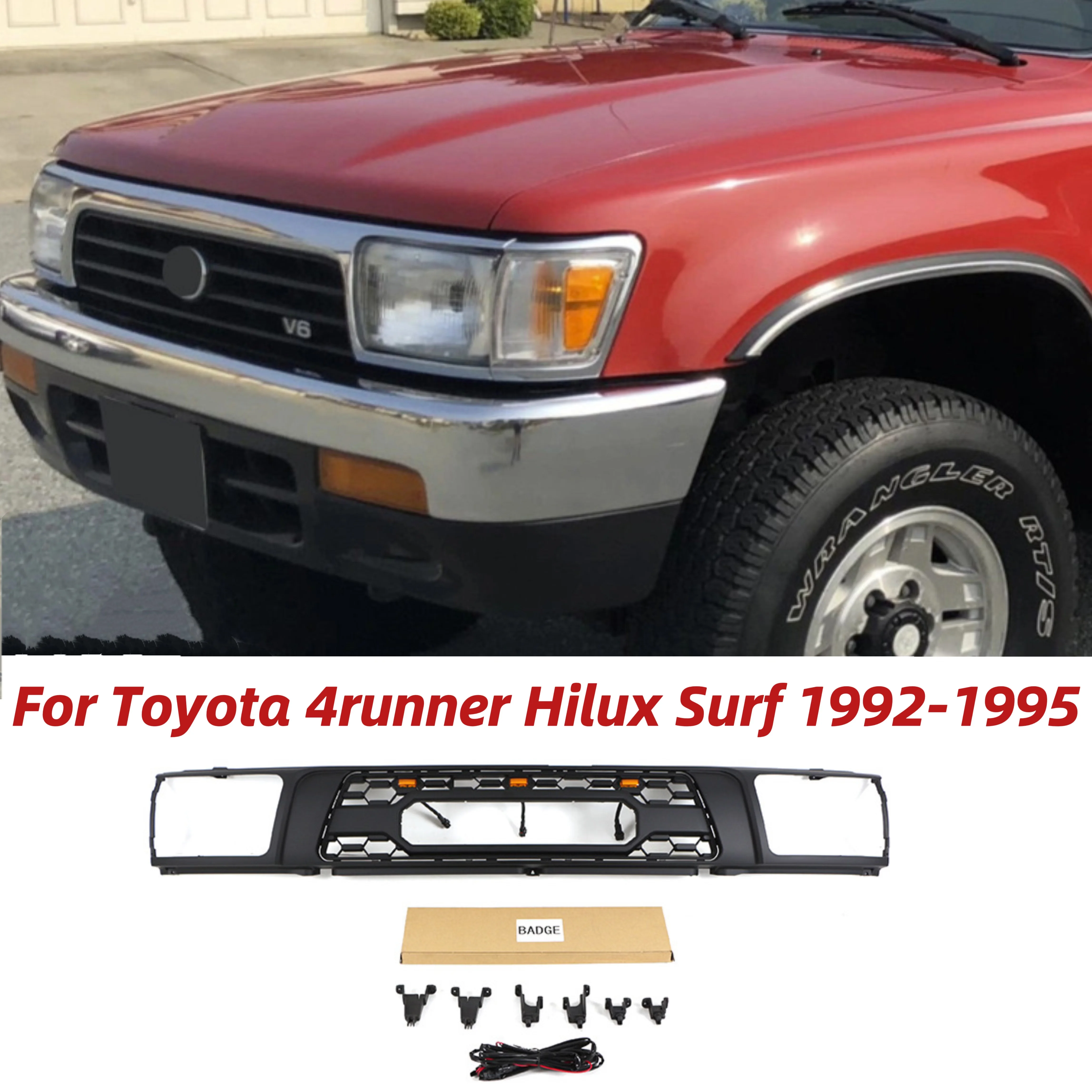 Off-road Grille Fit for Toyota 4runner Hilux Surf 2gen 1992 1993 1994 1995 Retrofitting Car Grille